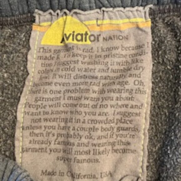 Aviator Nation Navy Joggers with Blue Stripes **XLarge** - Picture 4 of 7